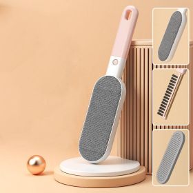Double-Sided Clothing Pet Dust Hair Removal Brush Pet Hair Remover For Couch Pet Hair Remover (Color: Pink)