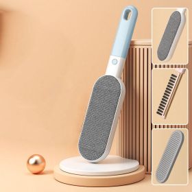 Double-Sided Clothing Pet Dust Hair Removal Brush Pet Hair Remover For Couch Pet Hair Remover (Color: Blue)